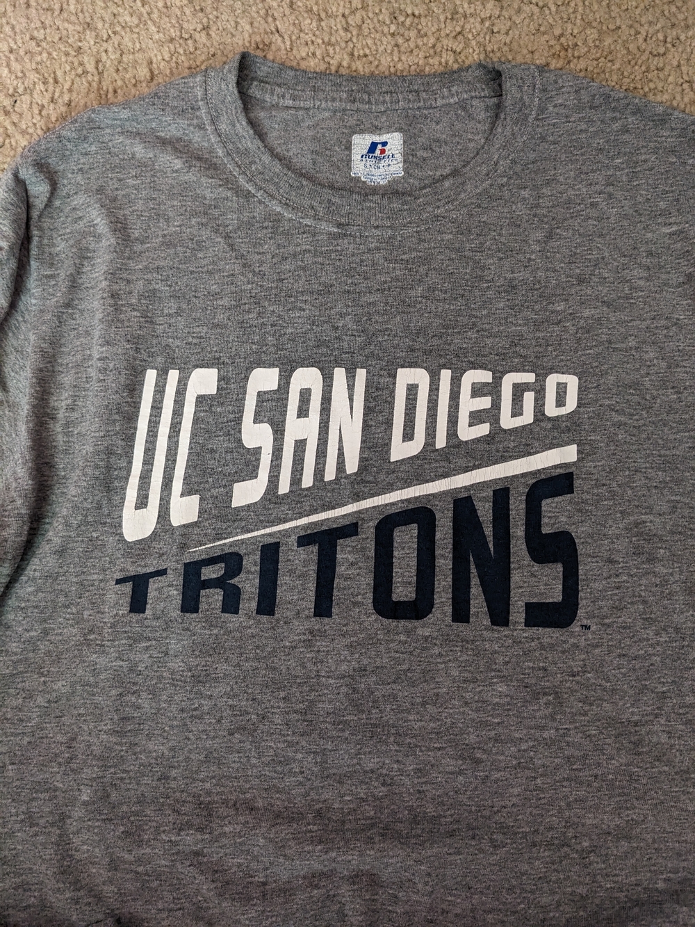 Russell Athletic Gray UC San Diego Tritons Logo Tee